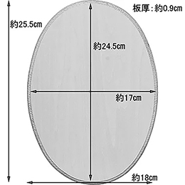 Wood オーバルプラーク(L)