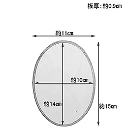Wood オーバルプラーク(S)